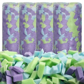 20 LBS Shredded Memory Foam Filling, Comfortable & Soft Bean Bag Stuffing, Random Colors Beanbag Filler for Various Pillows, Dog Bed, Punching Bag, Couch Cushion, Pouf, Back Cushion