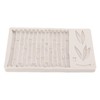 Silicone Mold Safe Elastic Grey Leaves Bamboo Design Tear Resistant