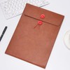VANRA Vertical Leather Envelope File Folders Expanding Document Holder Organizer