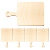 Operitacx 5Pcs Mini Rectangular Wooden Charcuterie Boards with Handle, DIY
