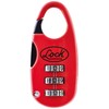 Lock L21M20PT Candado de combinación programable para maleta, rojo, 25