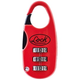 Lock L21M20PT Candado de combinación programable para maleta, rojo, 25 mm