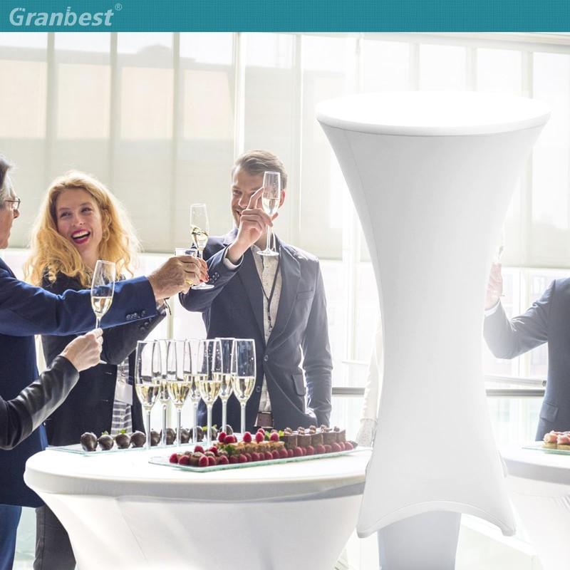 Granbest Cocktail Table Covers, Built-in Spandex, Square Corners, Standing Table