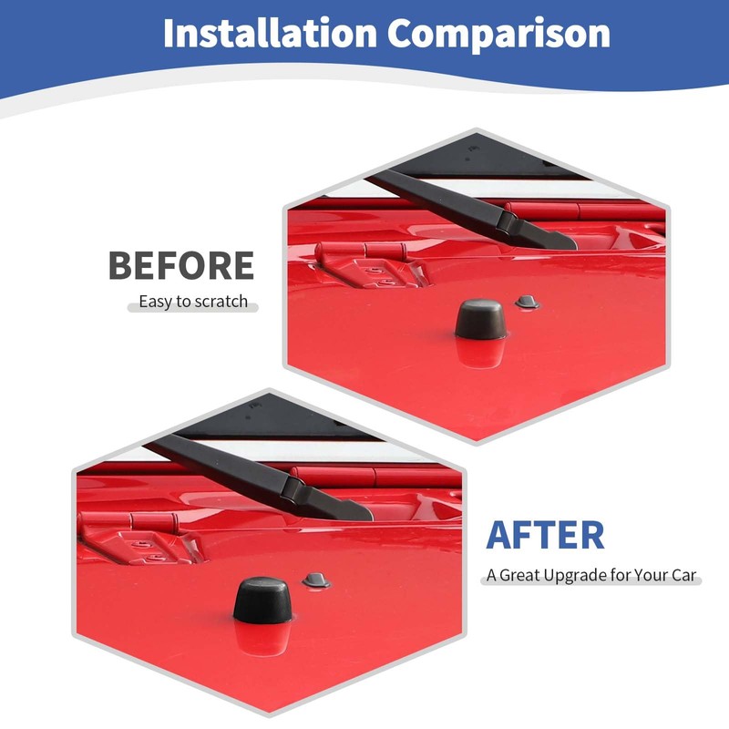RT-TCZ - Parachoques de goma para capó Wrangler JK JKU