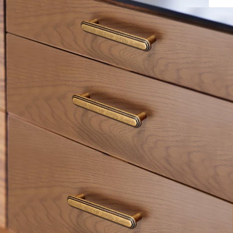 SYZOW 6 Pack 96mm Antique Brass Cabinet Pull Vintage Kitchen