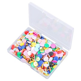 300 Pcs Colorful Thumb Tacks, Plastic Round Head Push Pins Assorted Colors Decorative Thumb Tacks for Office Bulletin Board Cork Board Photo Wall Map(10 Colors)
