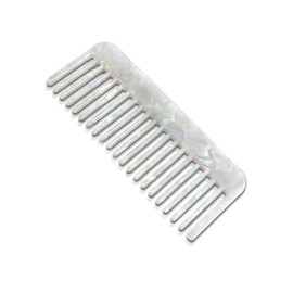 TRACOMPAN Wide Tooth Comb for Curls | Acetate Shower Detangler Comb | White Vintage Design Barbar Combs for Wet Curly/Wavy Hair Care | Silver Colorful Wide Tooth Hair Combs