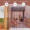 Handmade Bamboo Beaded Curtains for Doorways, 65 Strands 35.5x78.7inch Natural