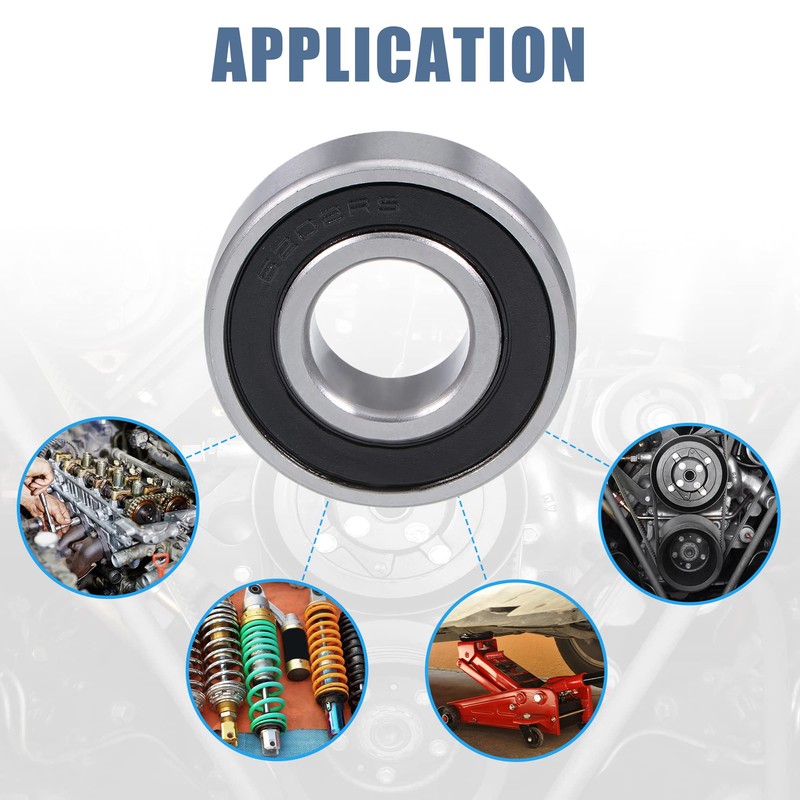 sourcing map 2 Pcs 6202-2RS Deep Groove Ball Bearing 15x35x11mm