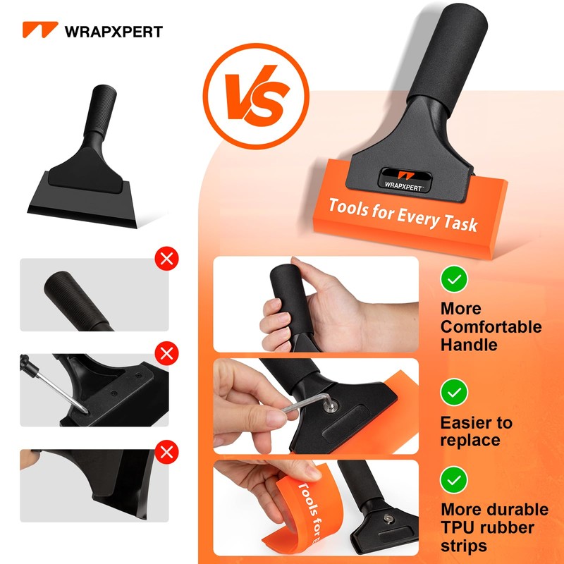 WRAPXPERT Window Tint Squeegee 5 Inch, Professional Tint Tool with