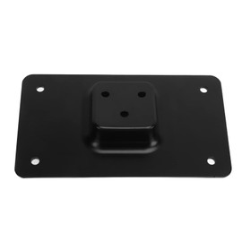 Laydown License Plate Holder, Durable 4 x 7 Inch 3-Hole Number Plate Holder Made of Sturdy Black Steel for Motorcycles