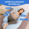 Almohada De Embarazo Cuerpo Entero Con Funda 100 % Algodón