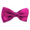 Alizeal Mens Adjustable Pre-tied Solid Bow Tie, Magenta