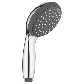 GROHE Vitalio Start 100 Hand Shower, Water Saving, 2 Jet Type, Universal Mounting System, Robust, Round, Chrome, 27946000.