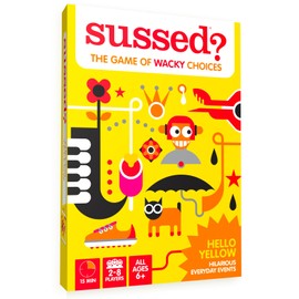 SUSSED SUSSED The Wacky 'What Would You Do?' Social Card Game - Fun & Easy for Kids - Easter Basket Stuffer, Family Travel Game, Road Trip Activity - Ages 6 & Up - Yellow Pack