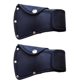 TEAMWILL 2 Packs Black Hatchet Head Sheath Holster Axe Sheath Heavy Fabric, 1-1/4Lb 1.25 lb Axe Head Cover,Double Snap Hatchet Protector Axe Cover
