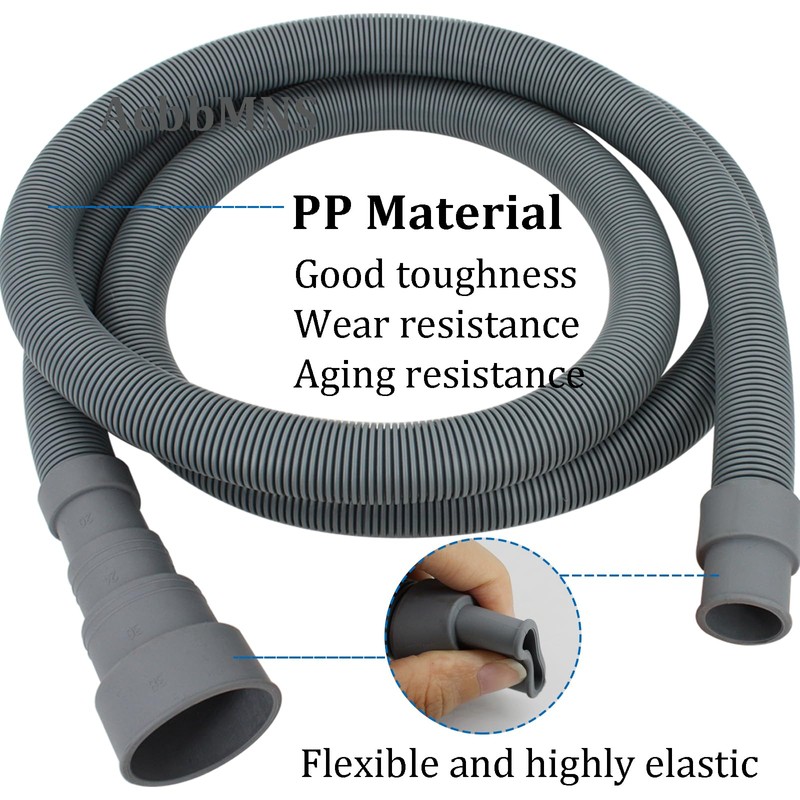 AcbbMNS 6.56 Feet (2M) Washing Machine Drain Hose Extension Kit,