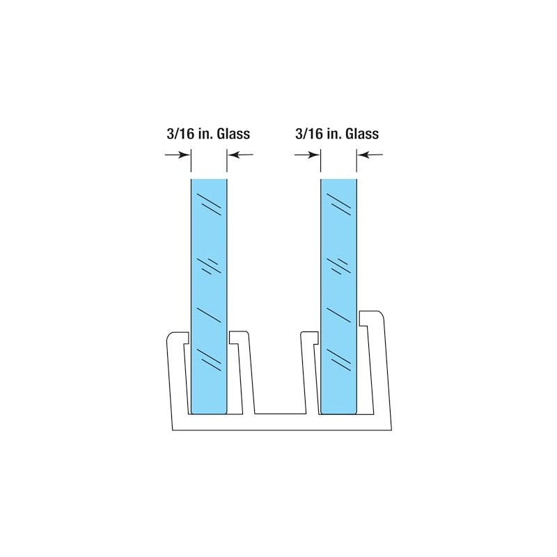 Prime-Line M 6089 Nylon Shower Door Bottom Guide (2 Pack)
