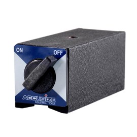 Accusize Industrial Tools Magnetic Base, 264 lb Pull with On/Off Switch, Fine Adjustment, and V-Groove Base for Machinist Indicators