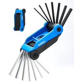 Kraftek 14PCS Folding Allen Wrenches Sets(Metric and SAE), Metric Hex Key Set 2mm, 2.5mm, 3mm, 4mm, 4.5mm, 5mm, 6mm, SAE Set 5/64”, 3/32”, 1/8”, 5/32”, 3/16”, 7/32”, 1/4"