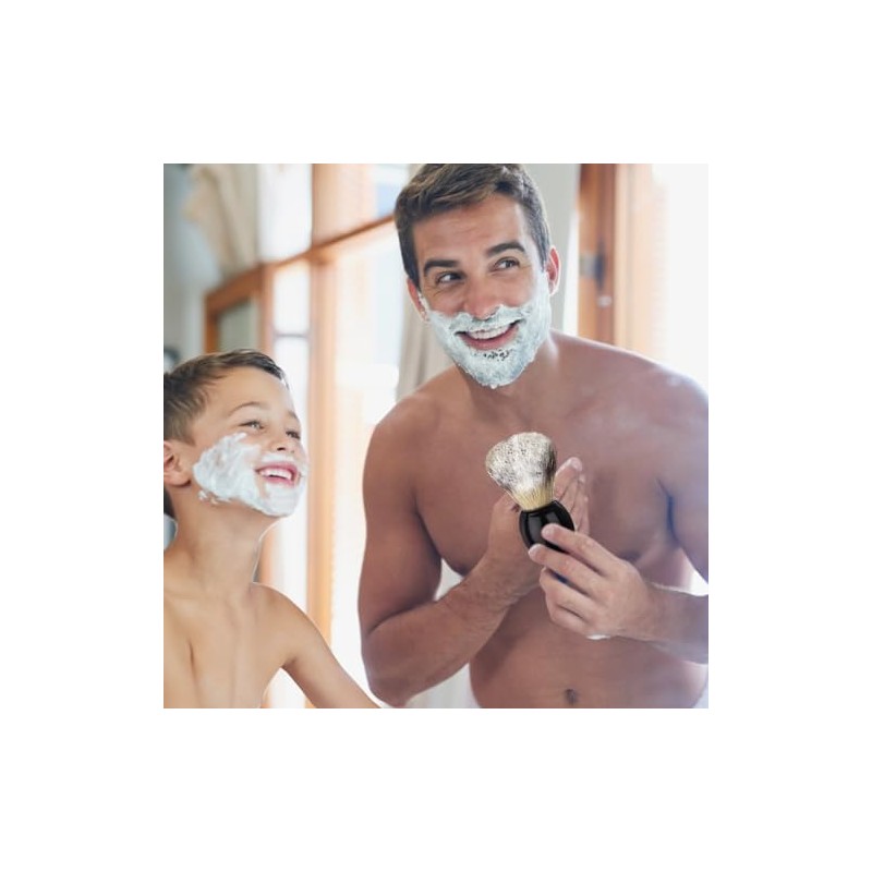 7Pcs Men Shaving Brushes Wood Handle, Professional Salon Tools Hand