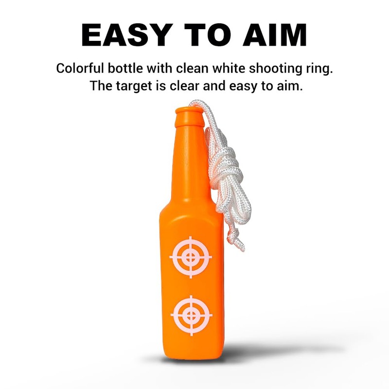 Bottle Shooting Target, Portable Airsoft Practice Accessories with Hanging Rope