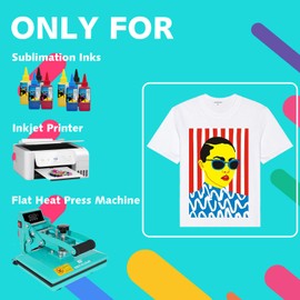 MECOLOUR Sublimation Paper -150 Sheets 120gsm 8.5” x 11”Heat Transfer Paper Work with Sublimation Ink and Epson HP Canon Sawgrass Inkjet Printers for Mugs T-Shirts Light Fabric and Sublimation Blanks