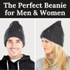 Funky Junque Cable Knit Fleece Lined Beanie - Charcoal