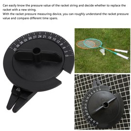 equlup Tension Calibrator String, Hard Plastic Badminton Racket Pressure Gauge, Portable String Tension Tester for Badminton
