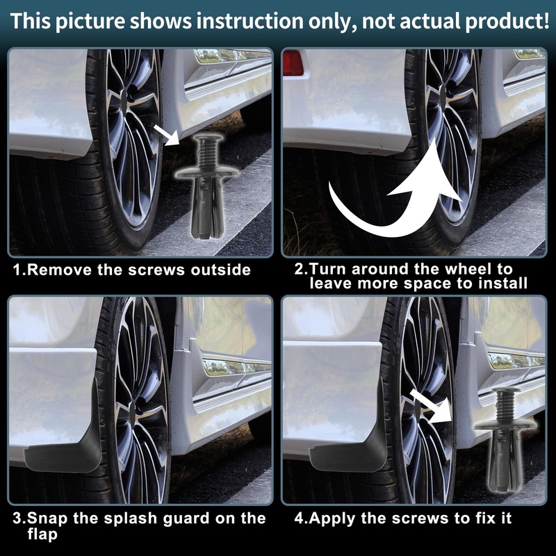 INFINAUTO Mud Flaps Splash Guards for Ford for Ranger 2024