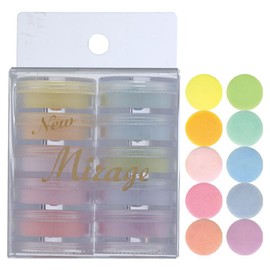 ミラージュ カラーパウダー N/WBP 3.5ｇ×10色セット アクリルパウダー はっきり鮮やかなパステルカラーのセット