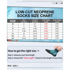 XUKER Neoprene Socks, 3mm Glue Blind Stitch Sand Beach Volleyball Soccer Wetsuit Socks Water Booties for Diving Snorkeling