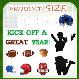 TaoBary Football Bulletin Board Decorations Set 3D Kick Off a Great Year Football Classroom Decorations Back to School Bulletin Boards Cutout for Sports School Classroom Blackboard
