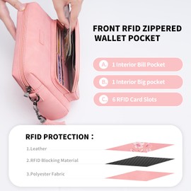 Pomelo Best Crossbody Purses for Women, Soft Leather Medium Cross Body Bags Woman, DIY Floral Shoulder Bag with Adjustable Strap Travel Pink
