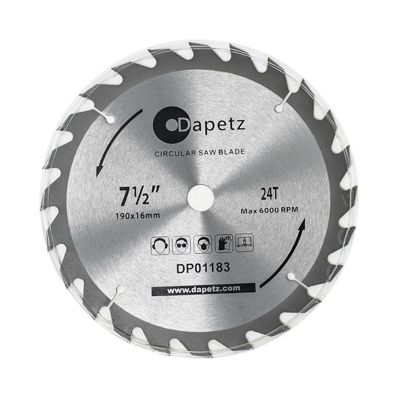 Dapetz® 3Pc 190mm TCT Circular Wood Saw Blades 20, 24