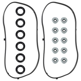 Vincos Engine Valve Cover Gasket Set VS50607R Compatible with Honda Accord Odyssey Pilot Ridgeline Acura MDX RL TL 3.2L 3.5L 3.7L Saturn Vue 3.5L V6 2004-2007