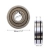 2x Roll Wheels Knurled Groove Wire Machine Feed Drive Rollers