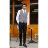 Hisdern Men's Formal Wedding Party Waistcoat, Plain Cotton Waistcoat -