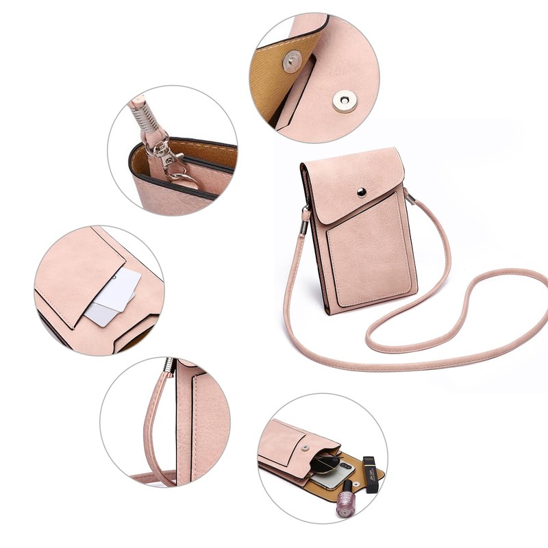 SURCHAR Women's Smartphone Pouch, Diagonal Cute, Pochette, Portable Pouch, Shoulder