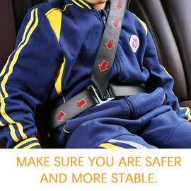 BQRKOTM Pack of 4 Seat Belt Adjusters Universal Car Seat Belt Clip Seat Belt Neck Protection Belt Holder Car Accessories for All Models Suitable Seat Belt (Black)