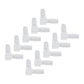 10pcs 90 Degree Elbow Hose Barb Plastic Equal Barb Joint Adapter L Shape Hose Fitting for Aquarium Air Water Fuel Oil Inert Gas (6mm)