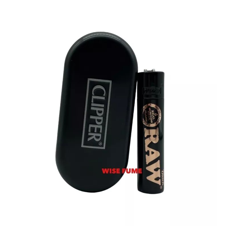 Clipper Raw BLACK Refillable full Metal Lighter+ RAW PHOENIX ULTIMATE