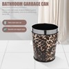 ABOOFAN Small Bathroom Trash Can Garbage Can Leopard Printed Waste