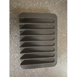 Soap Dish Flexible Silicone (Black)-Waterfall Shape self-draining for Bathroom, Kitchen, Garage, Daycare, Garage, Camping, Easy to Clean and Keep bar Soaps Dry 4.3 x 3.2