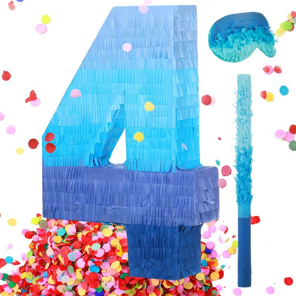 Number 1 2 3 4 5 7 Pinata with Stick