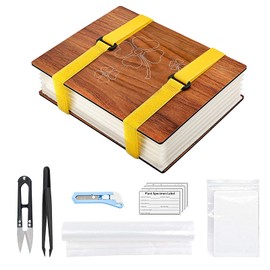 WANDIC Four Leaf Clover Flower Press Kit, Wooden Art Kit Plant Press Book Flower Fruit Press Kit for DIY Art Handicrafts Specimens Outdoor Learning