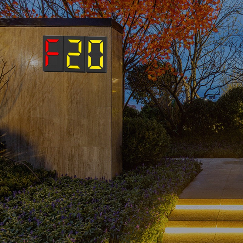 Solar LED House Number Light Garden Solar Powered Address Sign