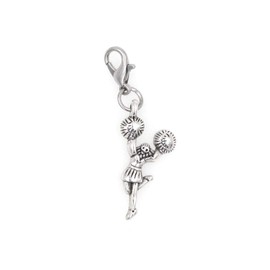 Cheerleader Clip on Charm Perfect for Necklaces and Bracelets 99L