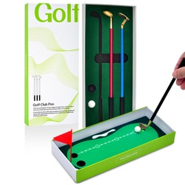 Golf Game - Funny Gold Game with Balls and Putting Green | Desktop Golf Ball Pens Set for Stocking Stuffers, Rewards, Graduation