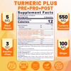 Sugar Free Turmeric Curcumin Filled Gummies 550mg for Adults, Ginger